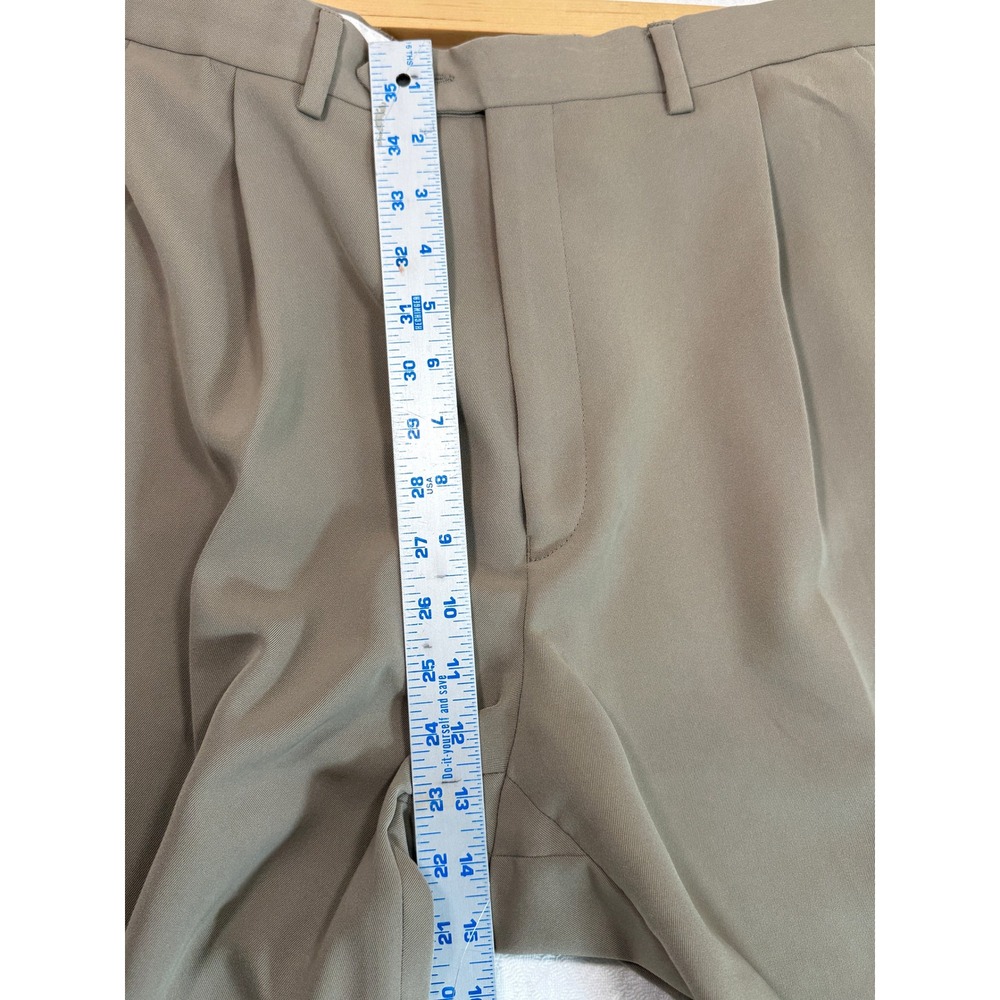 Lauren Ralph Lauren Mens Pleated Dress Pants 40x31 Taupe Tan Cuffed Trousers - Picture 5 of 7